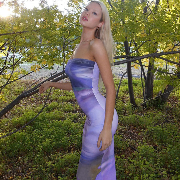 Dame Elegant Strapless Maxikjole Stilla