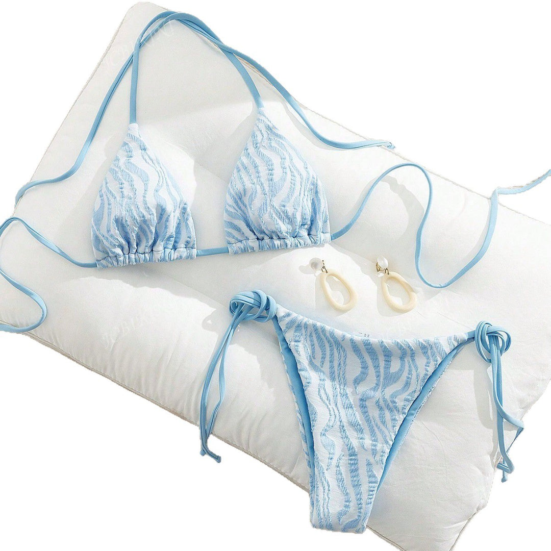 Dame Triangel-Bikini med stilfulde knudedetaljer Skovae