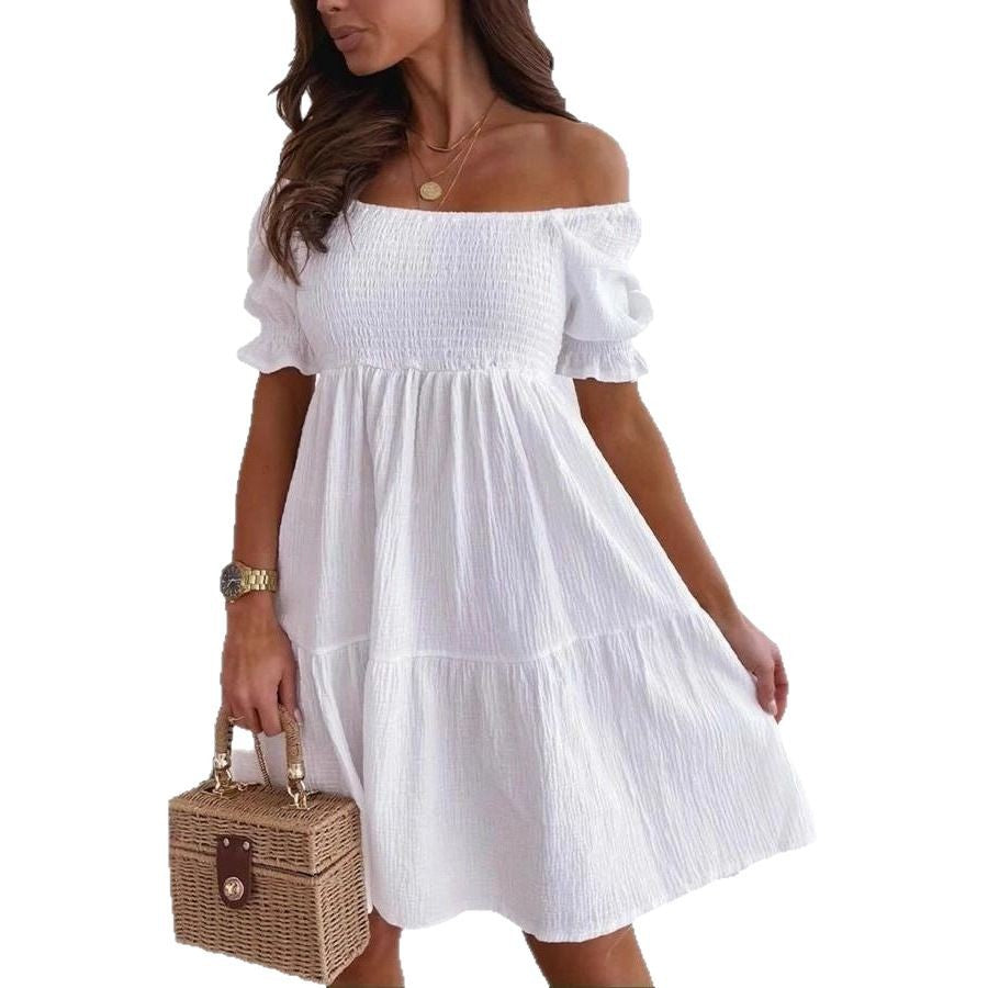 Dame smocked sommerkjole Stilla