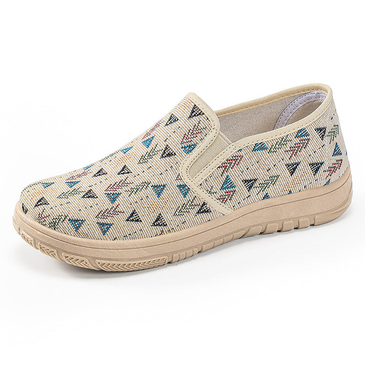 Femme Slip-On Fritid Sneakers med geometrisk mønster og komfort sål Stilla
