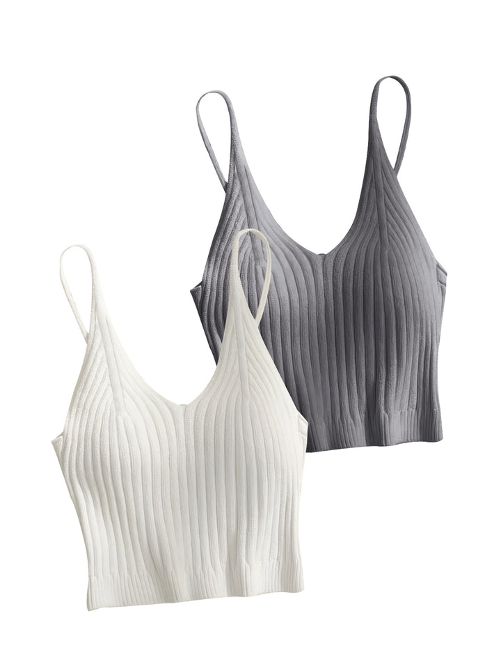 Damer elegant, ribbet Crop-Top Stilla
