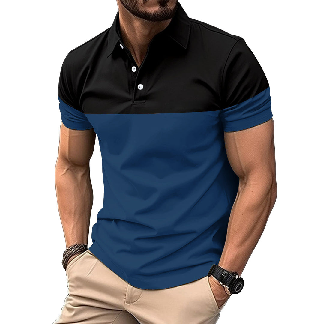Herrer Poloshirt med moderne farveblok-design og komfortabel pasform Stilla