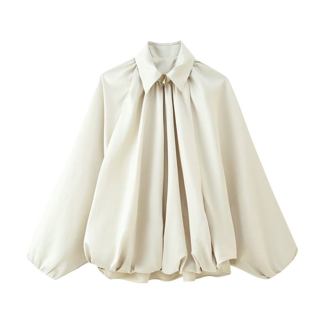 Dame innovativt oversized skjorte med raffinerede folder Stilla