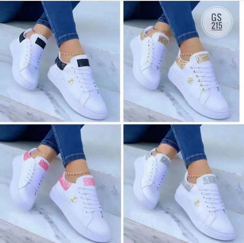 Dame Modische Sneakers med glitrende detaljer og komfortabel sål Stilla