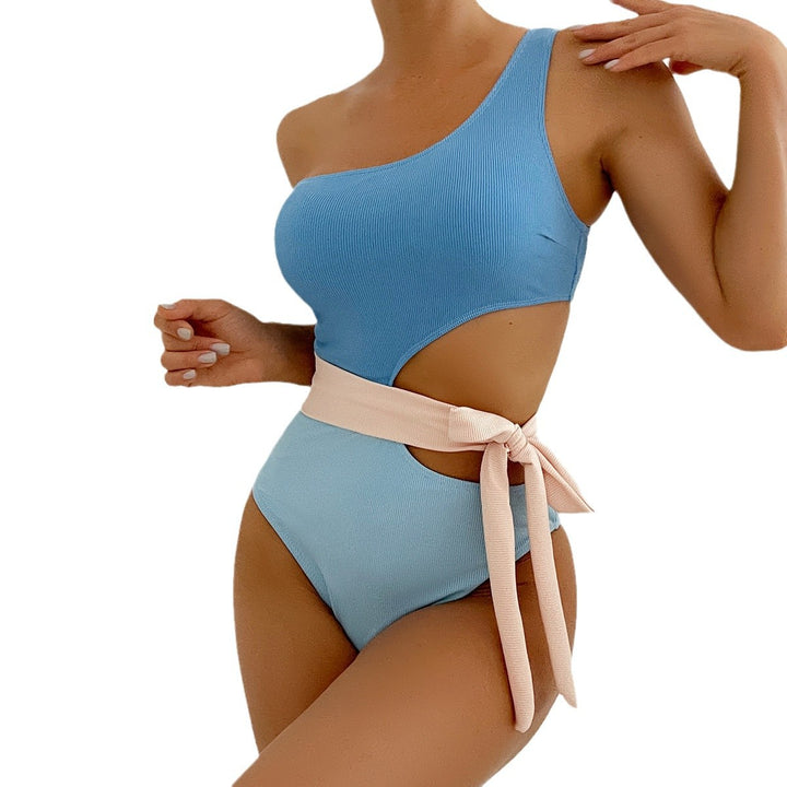Dame En-sidig Badedragt med elegant Cut-Out og bindebånd Stilla