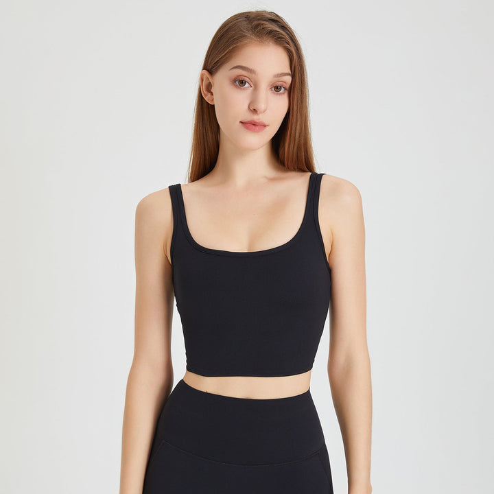 Stilla | One Piece Sports Bra Dobbelte Skulderstropper Samlet Yoga Undertøj