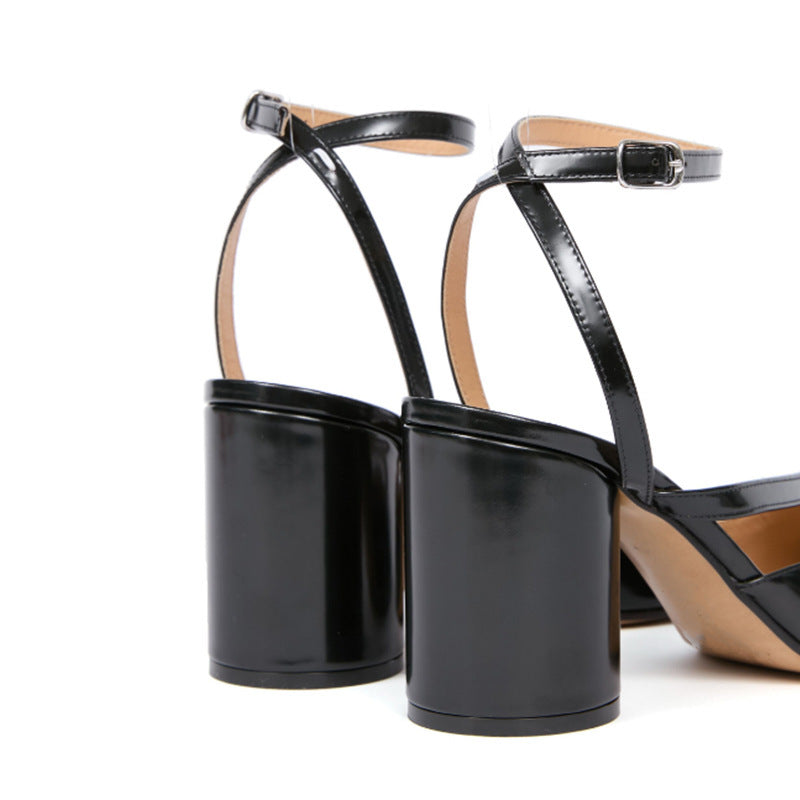 Femme Elegante Åben-Tå Hæl Sandaler Stilla