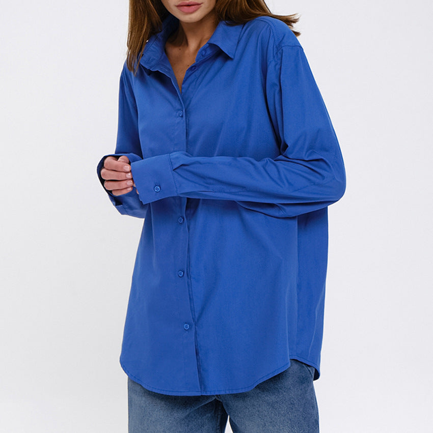 Dame Oversized Bluse i klassisk snit Stilla