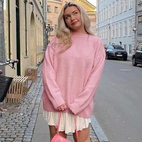 Damepullover lavet af blødt fleece med løs pasform Stilla