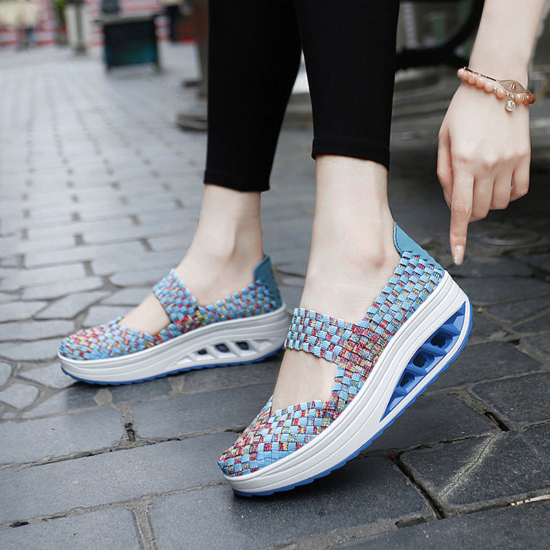 Dame Komfort Woven Slip-On Sneakers Stilla