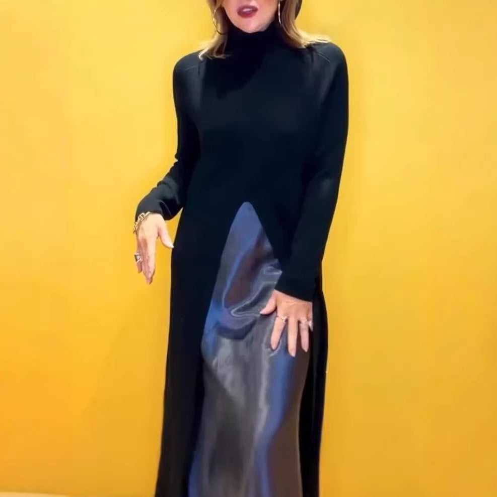 Kvinders elegante maxi kjole med raffineret sideslids Stilla