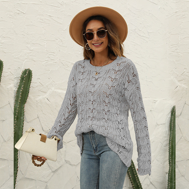 Dame Bohemian Spids Pullover Stilla
