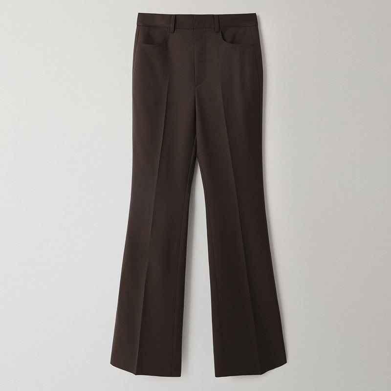 Damer Elegant Business-Bukser med klassisk snit og folder Stilla