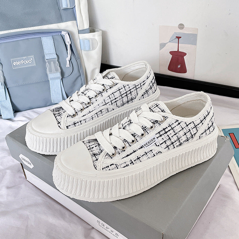 Dame Plateau-Sneakers med tekstureret overdel og komfortabel sål Stilla