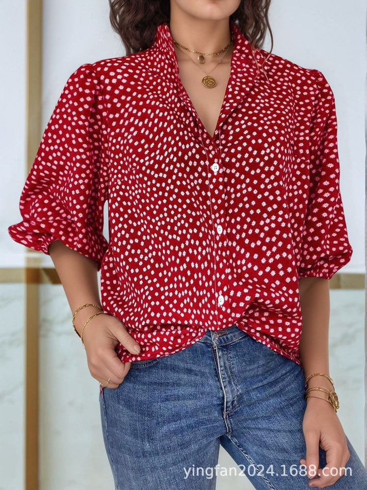 Dame Pletter Knap-Up Bluse Stilla