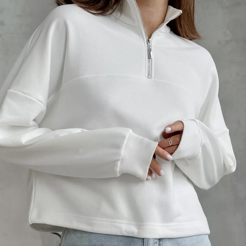 Damer Sporty Sweatshirt med lynlås Stilla