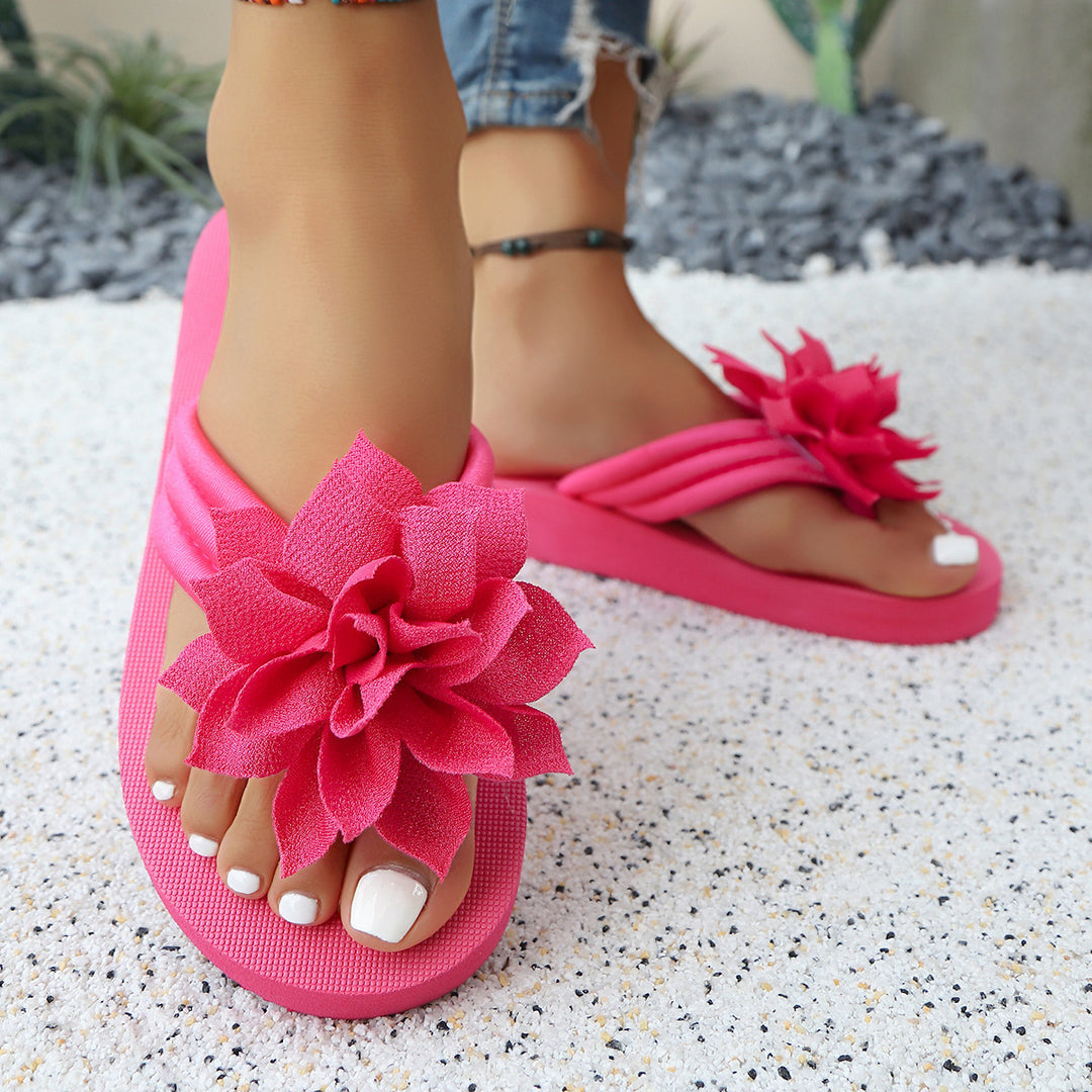 Dame Elegant Tåsplit Sandaler med blomstret design Stilla