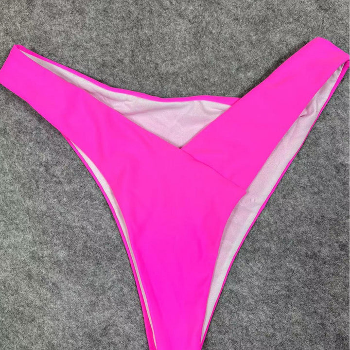 Dame Sporty Bikini-sæt med asymmetrisk topdesign og høj benudskæring Stilla