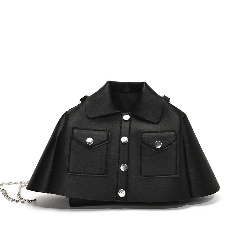 Femme Chic Fauxlæder Mini Jakke Håndtaske Stilla