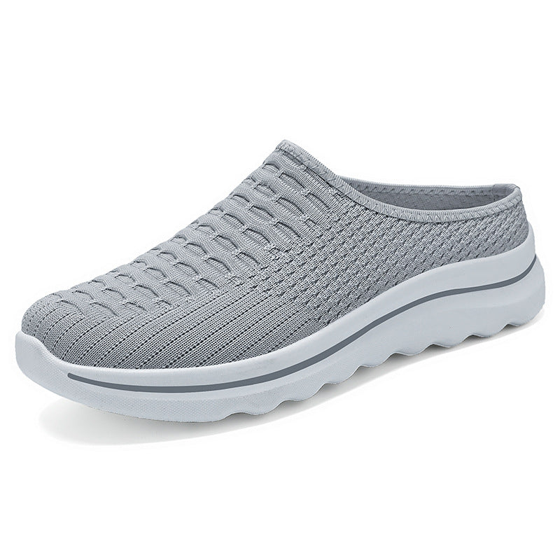 Femme Åndbare Strik-Slippers med Polstret Sål Stilla