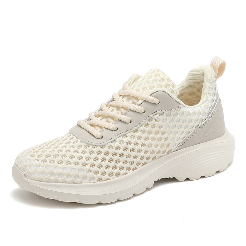 Dame nan let tre-dimensionel mesh-walking-sneakers med viskoelastisk fodseng og skridsikker profilsål Skovae
