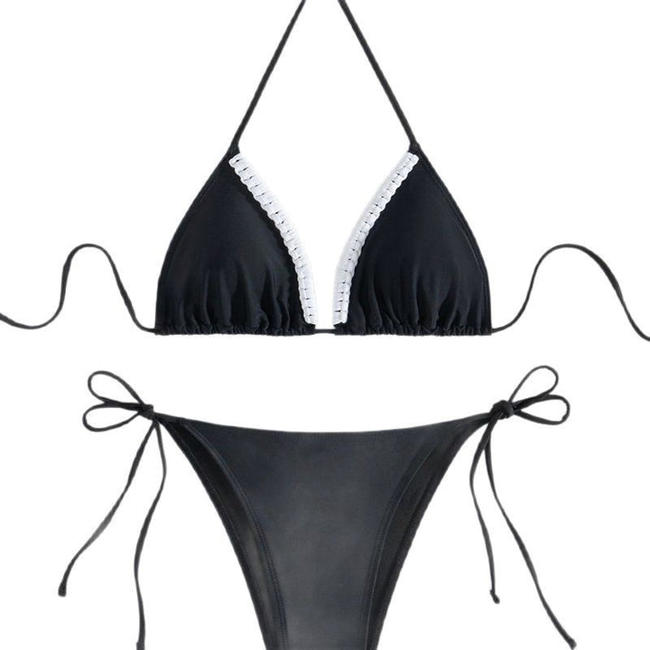 Dame Triangel-Bikini med kontrasterende Flæser Stilla