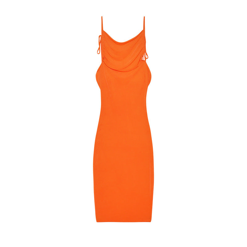 Dame Elegant Draperet Slipkjole Stilla