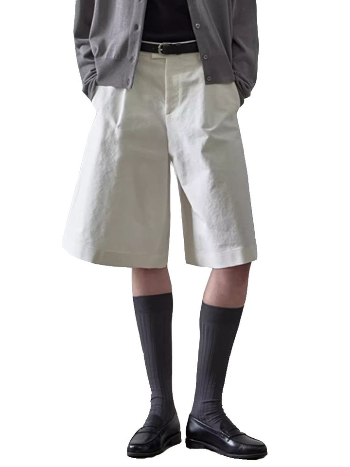 Dame brede shorts med plisseringer og sidelommer Stilla