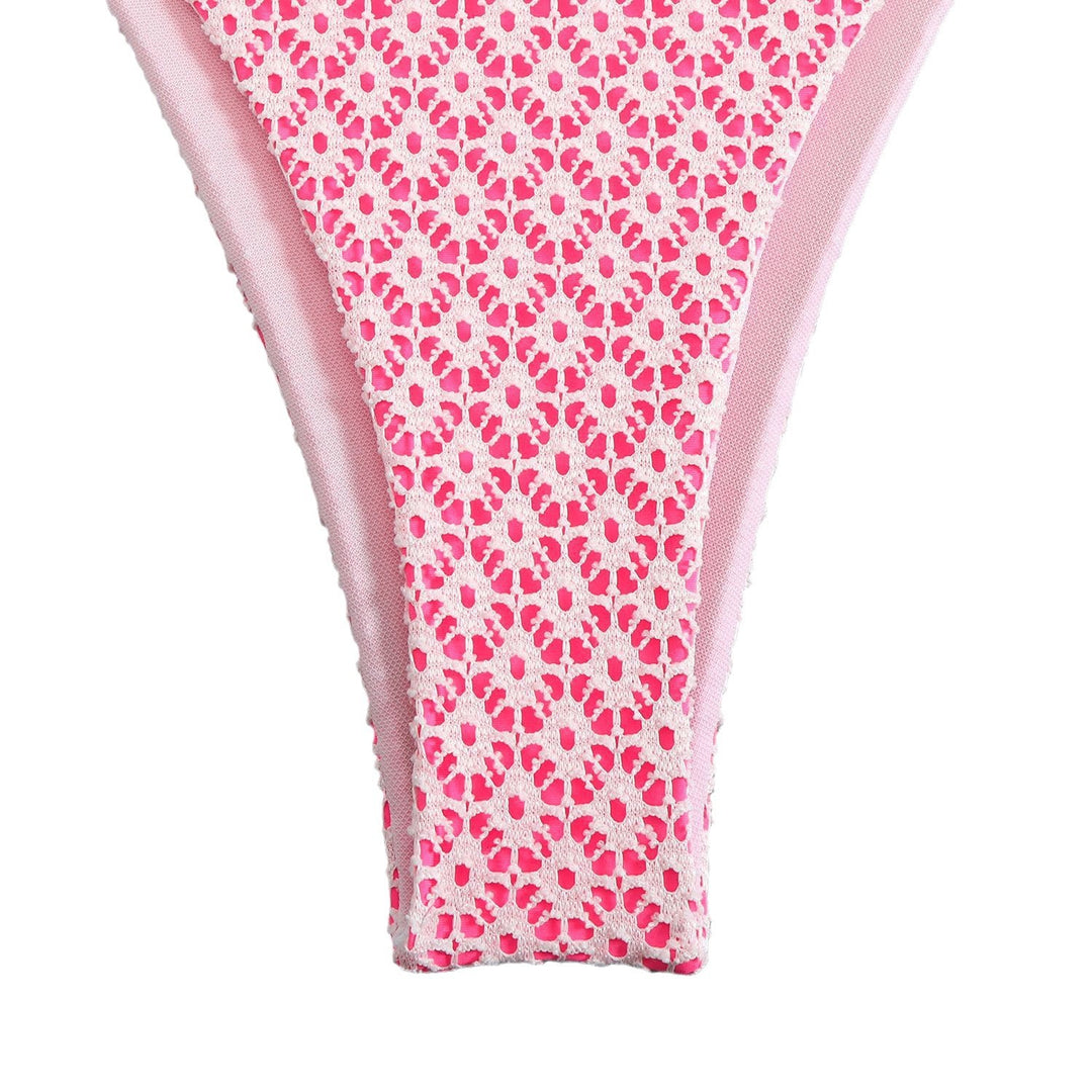 Femme Spids Trim Triangel Bikini Sæt Stilla
