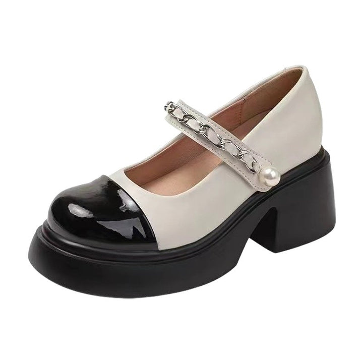 Dame Slingback Sandaler med modetrend kædeaccent og behagelig blokhælhøjde Stilla