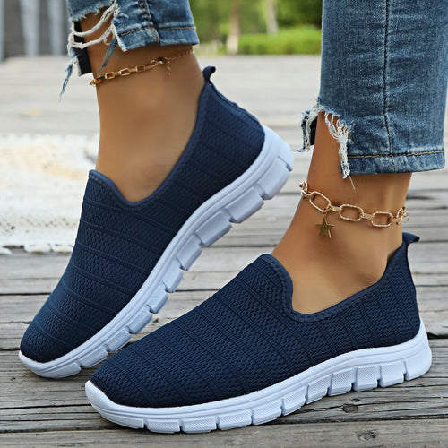 Dame Behagelige Slip-On Sneakers med åndbart overmateriale og fleksibel sål Stilla