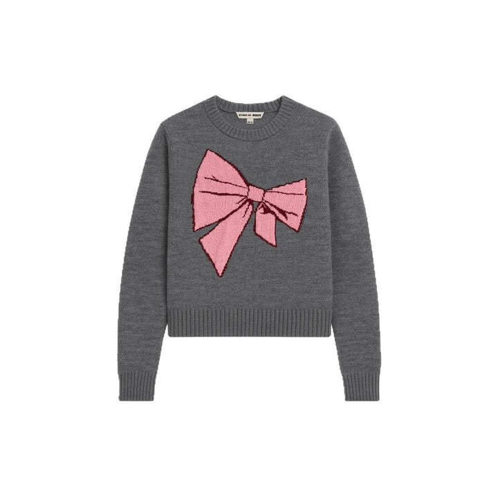 Kvinders sweater med iøjnefaldende sløjfemotiv og komfortabel pasform Stilla