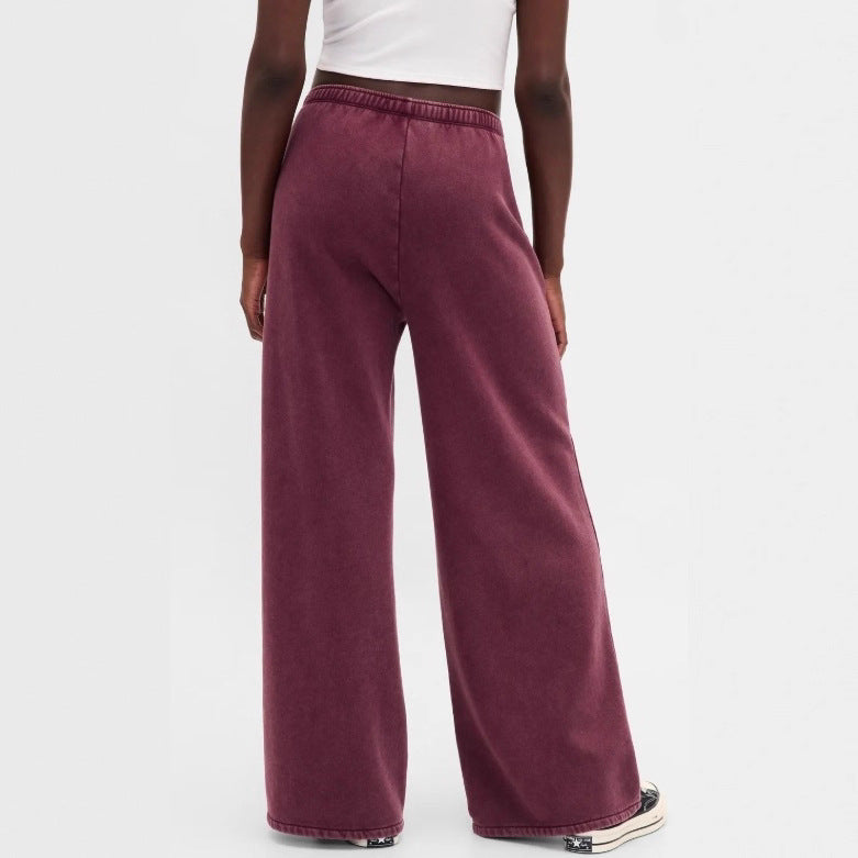 Dame nan to-delt frotté loungewear sæt med lynlås hættetrøje og bredskåren joggingbukser Skovae