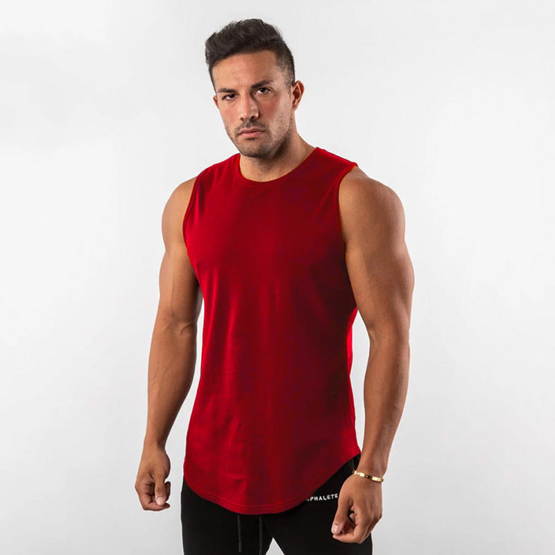 Herrer Åndbart Muscleshirt med Rundhalset Snit og Ergonomisk Snit Stilla
