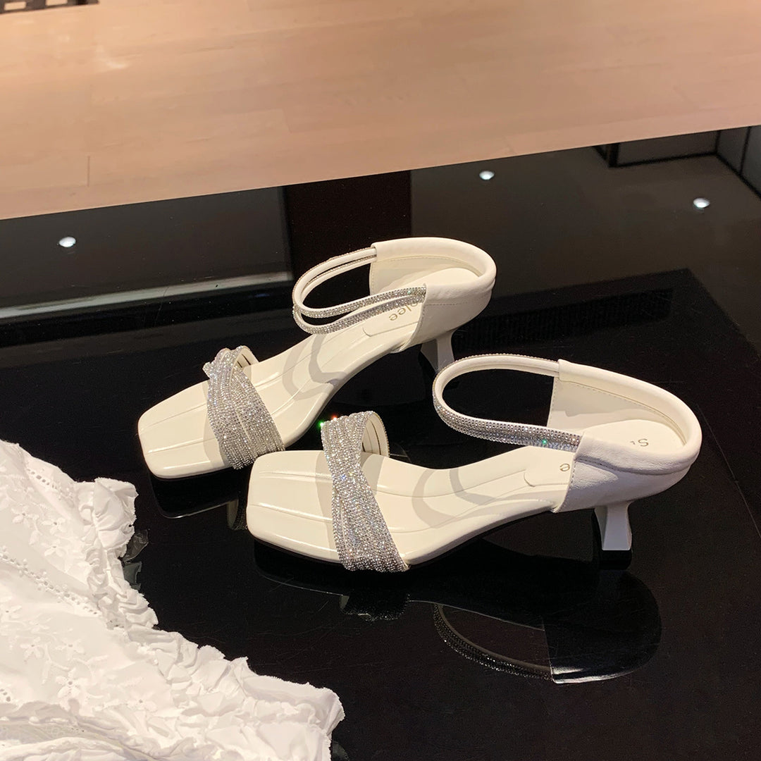Dame Elegant Hæl Rutsje Sandaler Stilla