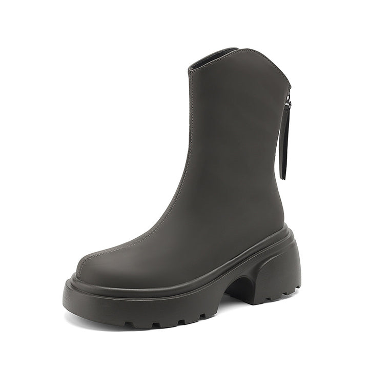 Femme Chunky Heel Støvler med Lynlådsdetalje Stilla