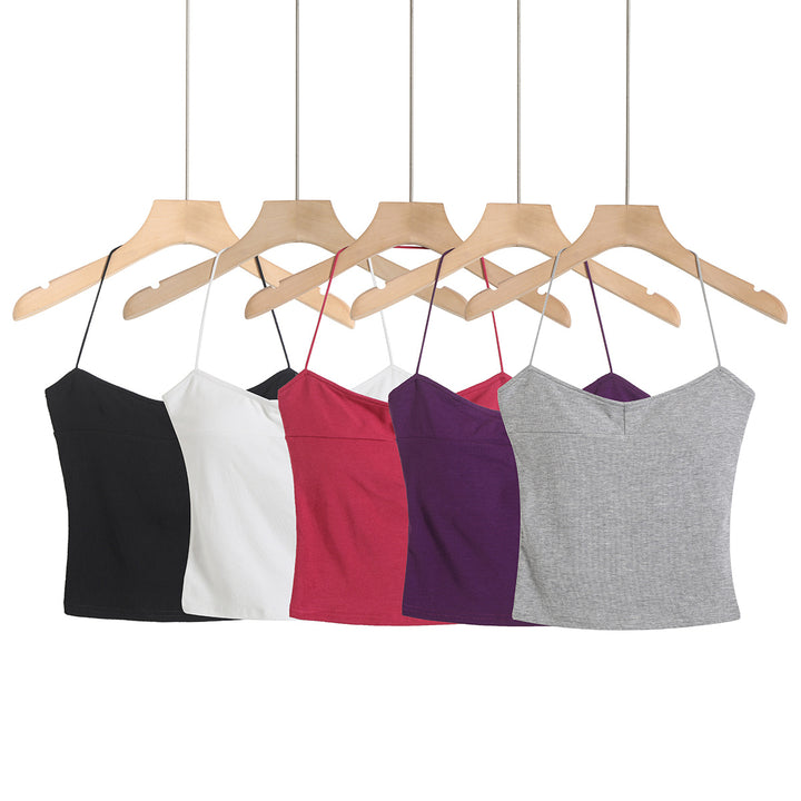 Dame Crop-Top med elegant spaghetti-stropdesign Stilla