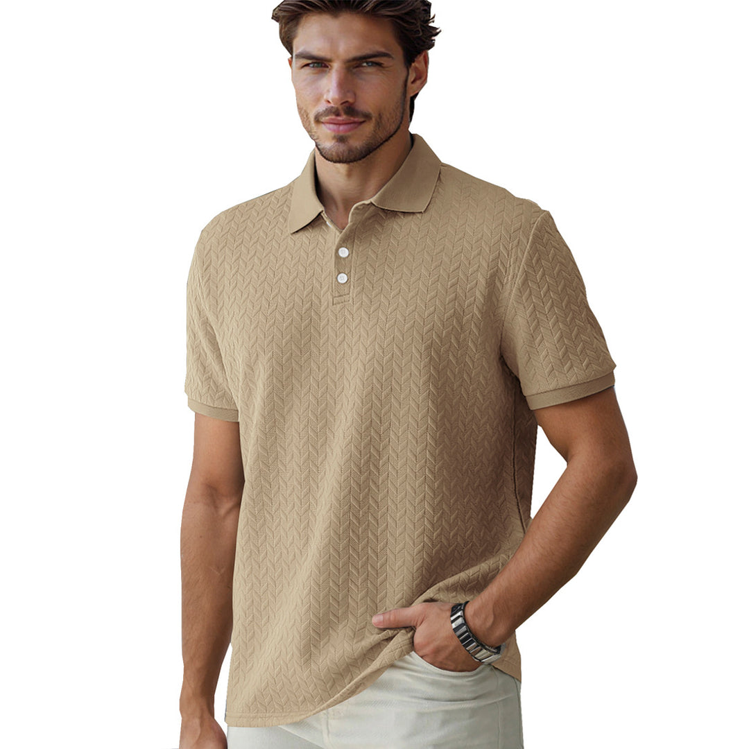 Herre polo skjorte med struktureret design og høj kvalitet krave Stilla