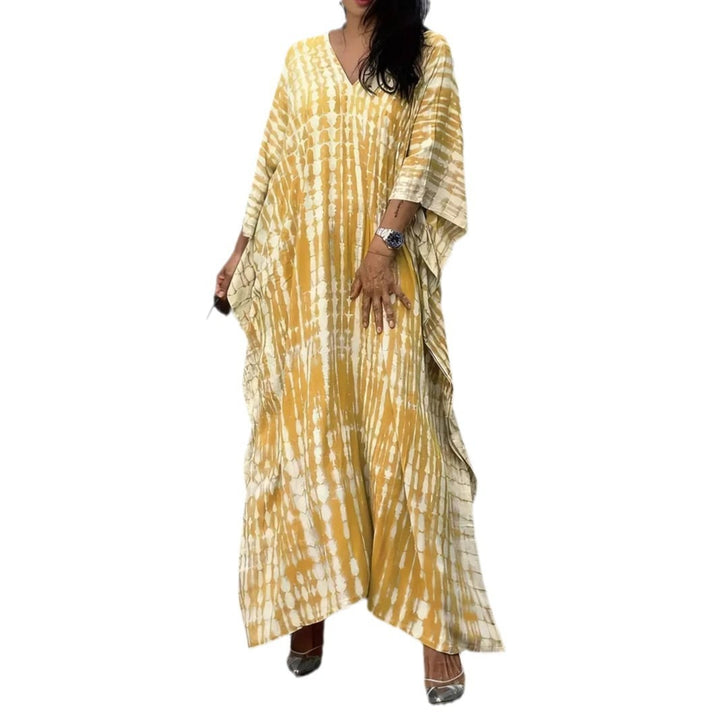 Dame kaftan med nutidigt mønster og luftig snit Stilla