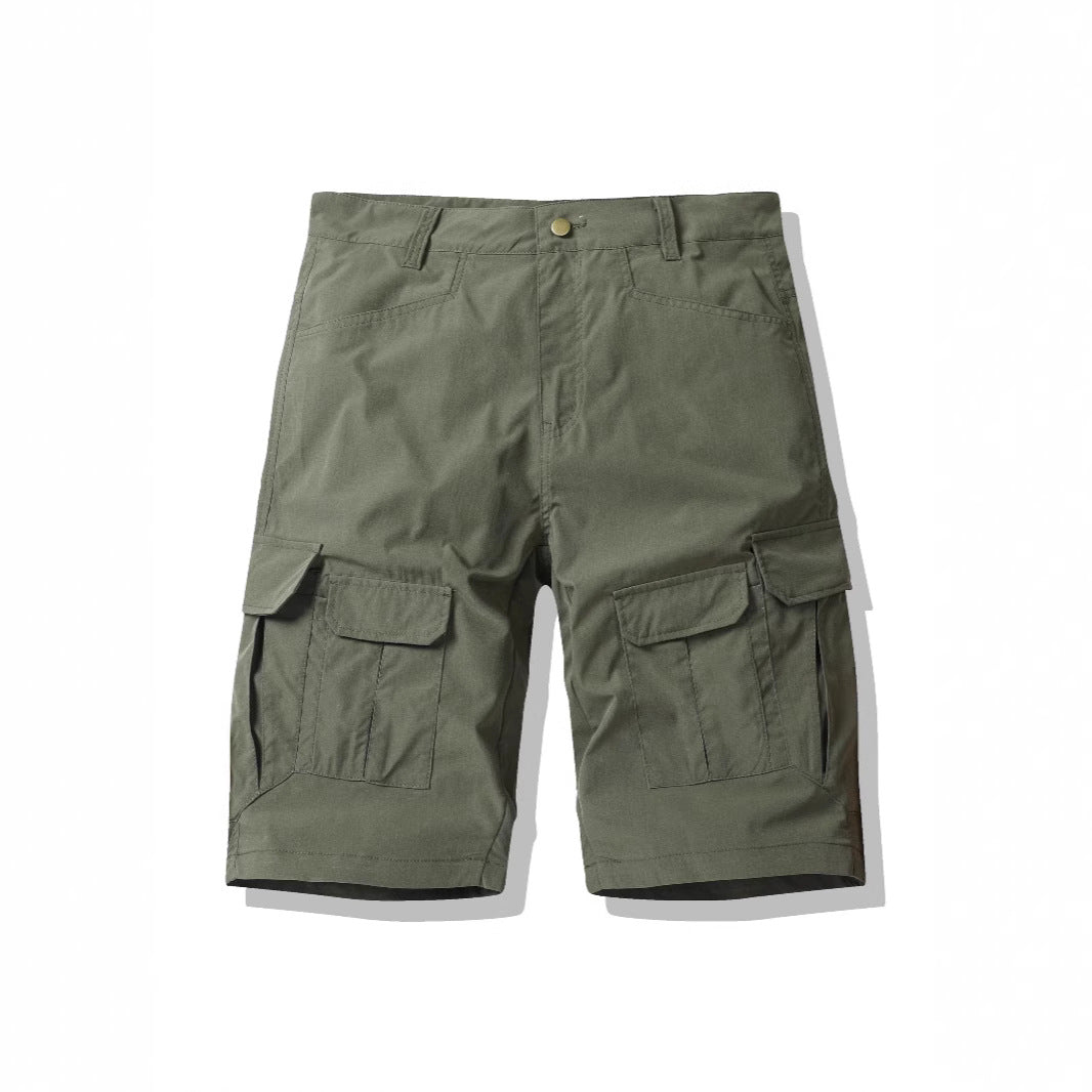 Herre multifunktionelle Cargo-Shorts med praktiske sidelommer og elastisk talje Stilla