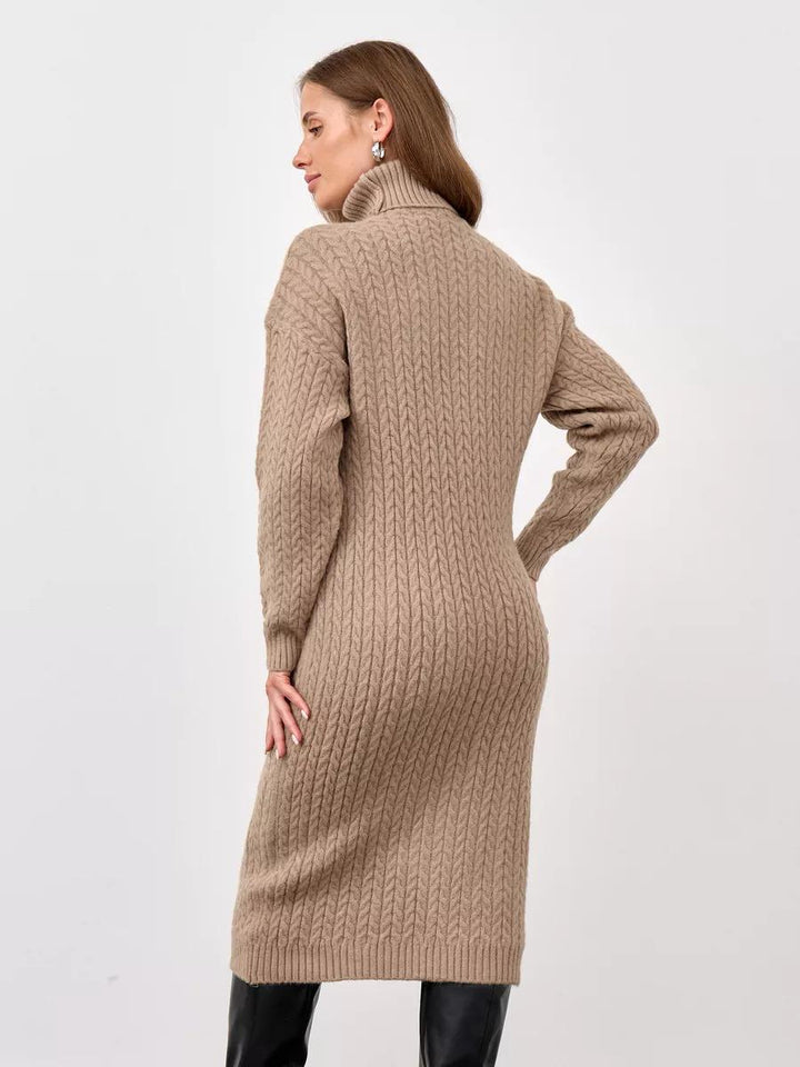 Femme Chunky Kabelstrik Ståkravekjole Stilla