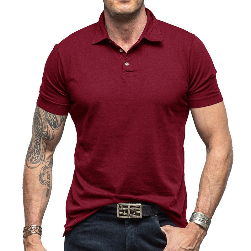 Herrer polo t-shirt med sportslig snit og åndbart bomuld Stilla