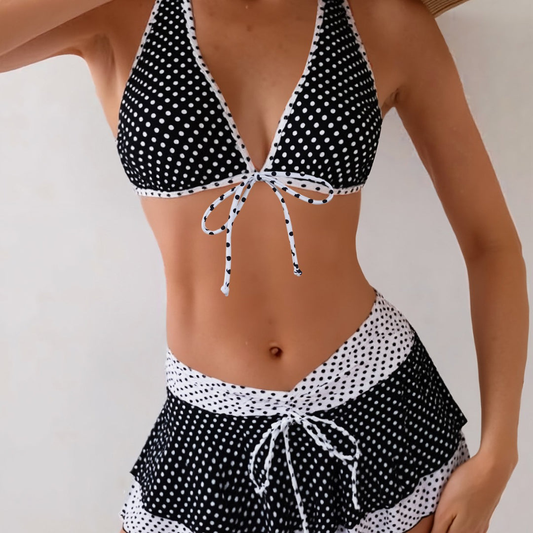 Dame Bikinisæt med moderne Dots-design Skovae