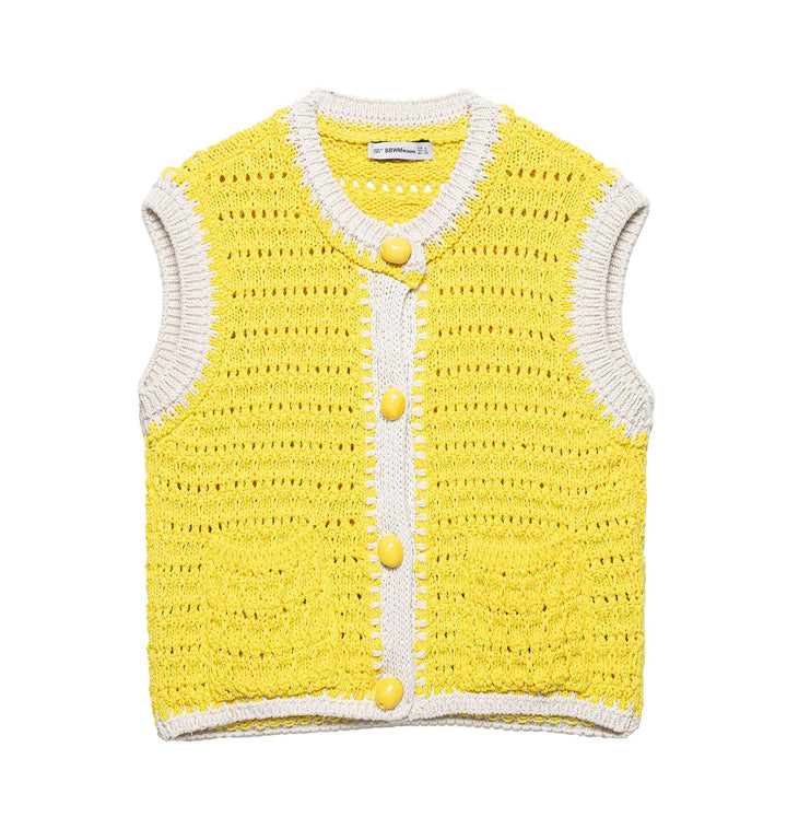 Dame hæklet strikk cardigan vest Stilla