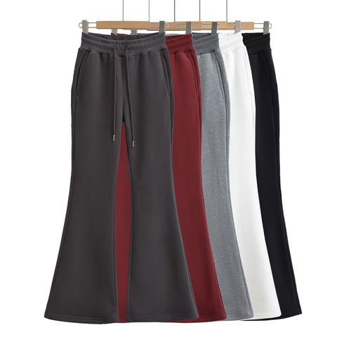 Dame Sporty Flared-Leggings med elastisk talje og praktiske lommer Stilla