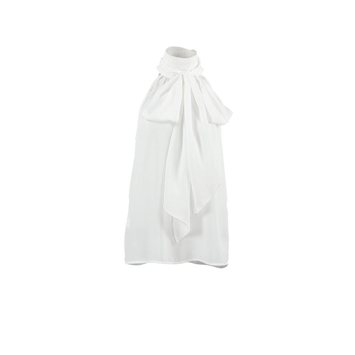 Dame blouse med smart sløjfe krave og elegant snit Stilla