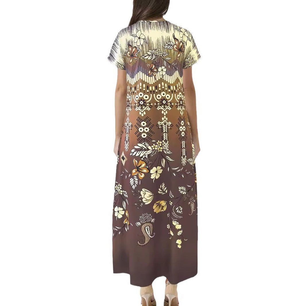 Dame maxikjole med blomsterprint Stilla