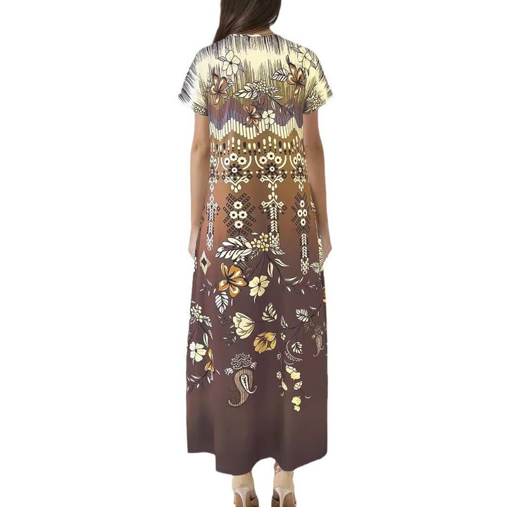 Dame maxikjole med blomsterprint Stilla