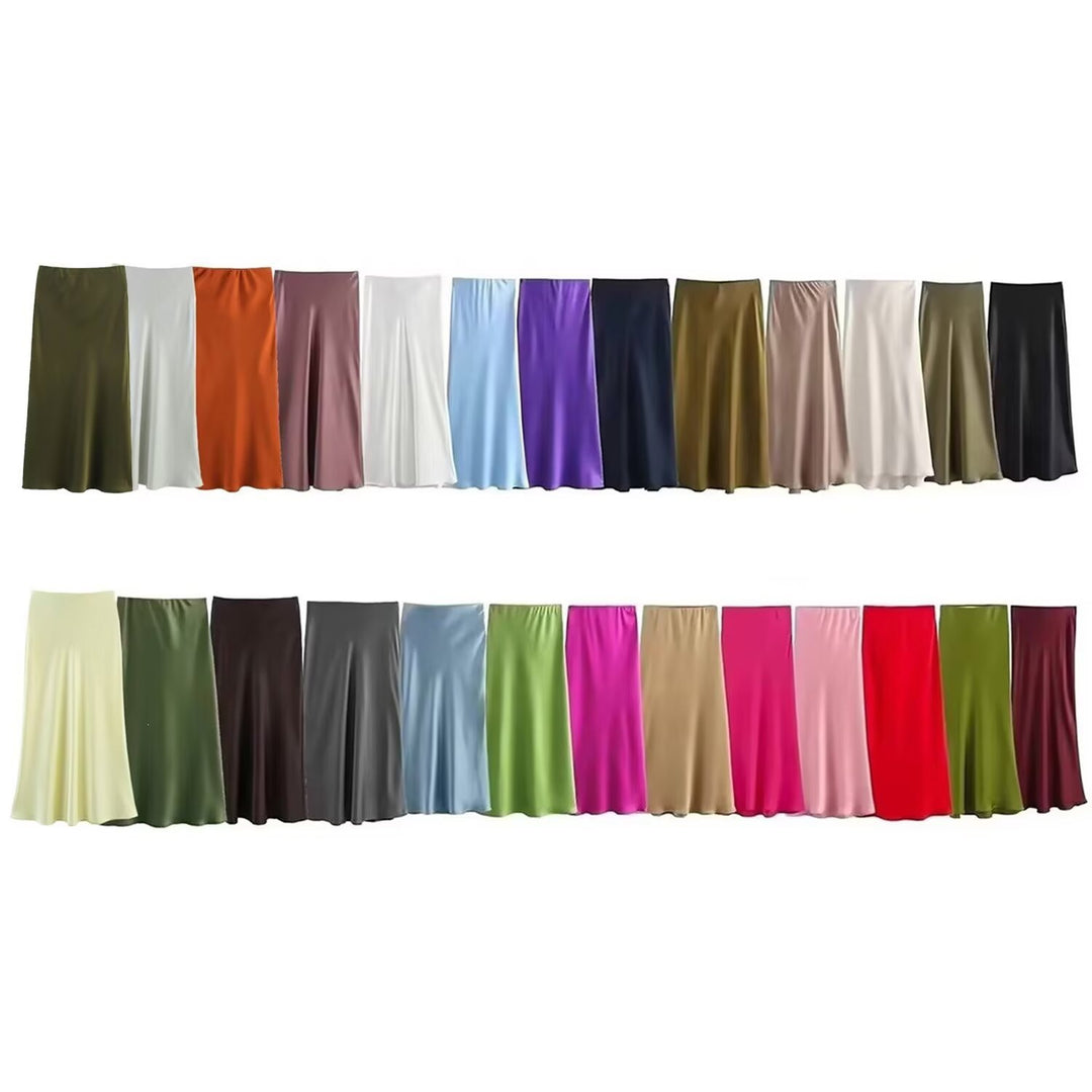 Dame lang satin skirt Skovae