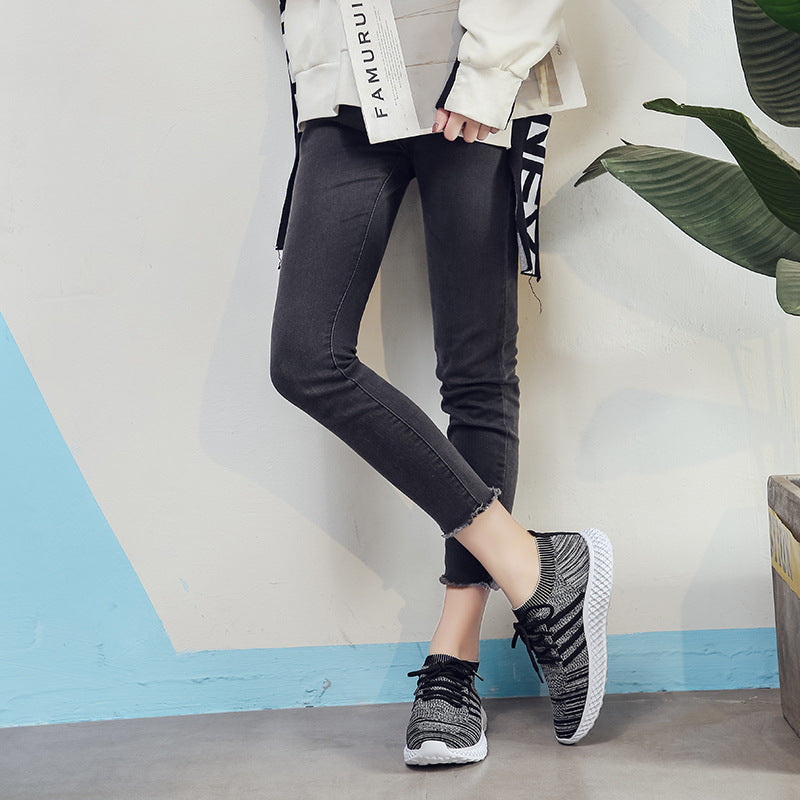 Dame åndbare Slip-On Sneakers med elastisk overdel Stilla